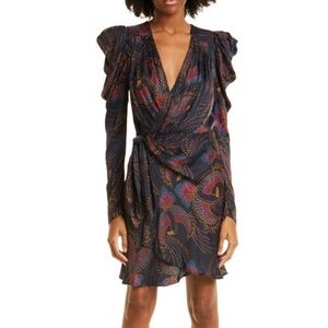 Farm Rio- NWT Sequin Multicolored Toucan Longsleeve Mini Dress